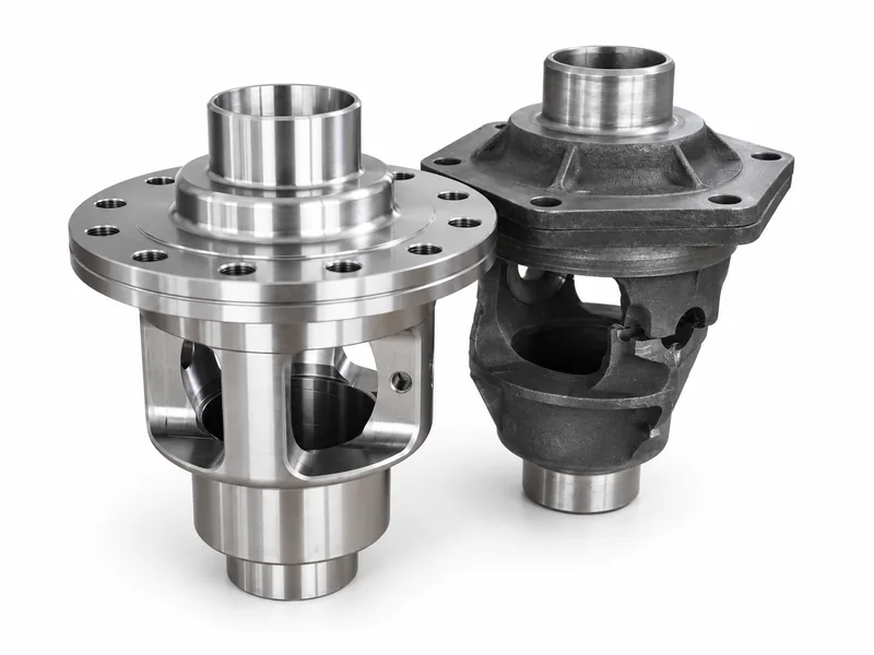 CrMo differential carrier, 12-bolt – new vs. original – Porsche 356, newly made